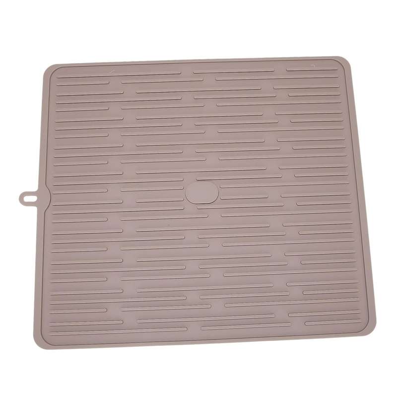 Dish Drying Mat, for Kitchen, Heat Resistant Mat (warm Gray)