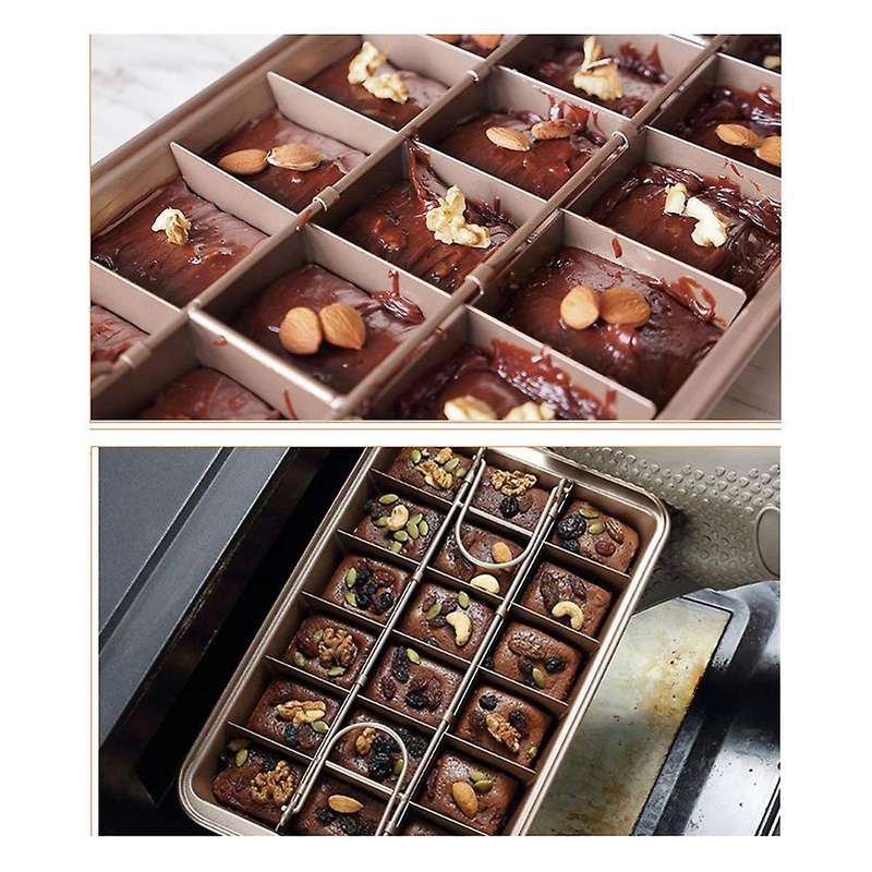 Brownie Pan Nonstick Cake Pan Mold Baking Tray Dividers Square