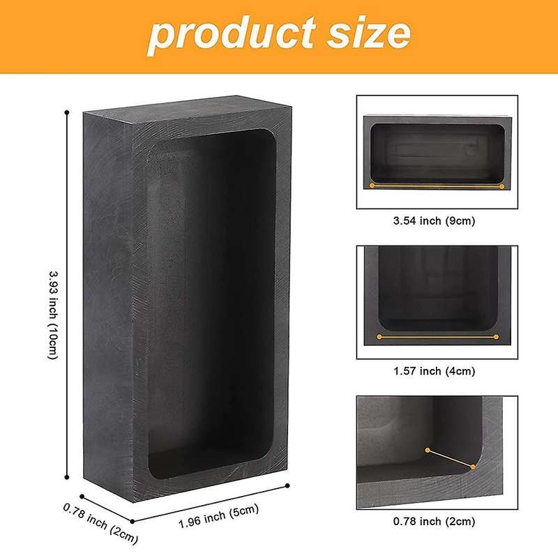3pieces Graphite Crucible Mould for Melting Casting Gold Silver Metal