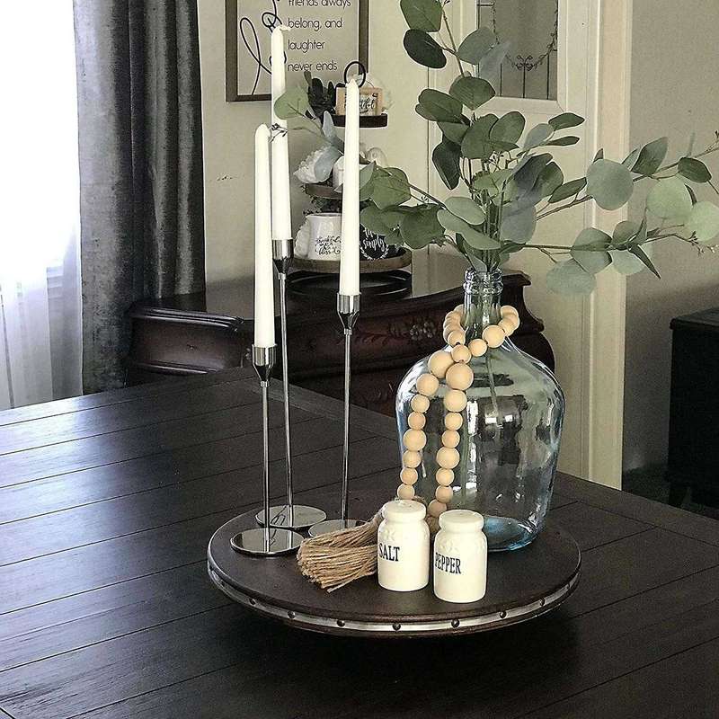 Silver Candle Holders Set Of 3 for Taper Candles,for Wedding,party