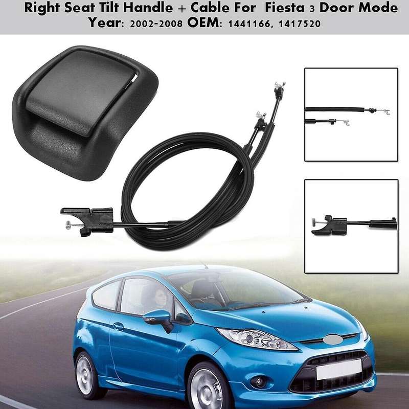 Car Front Right Seat Tilt Handle + Cable for Ford Fiesta Mk6 3 Door