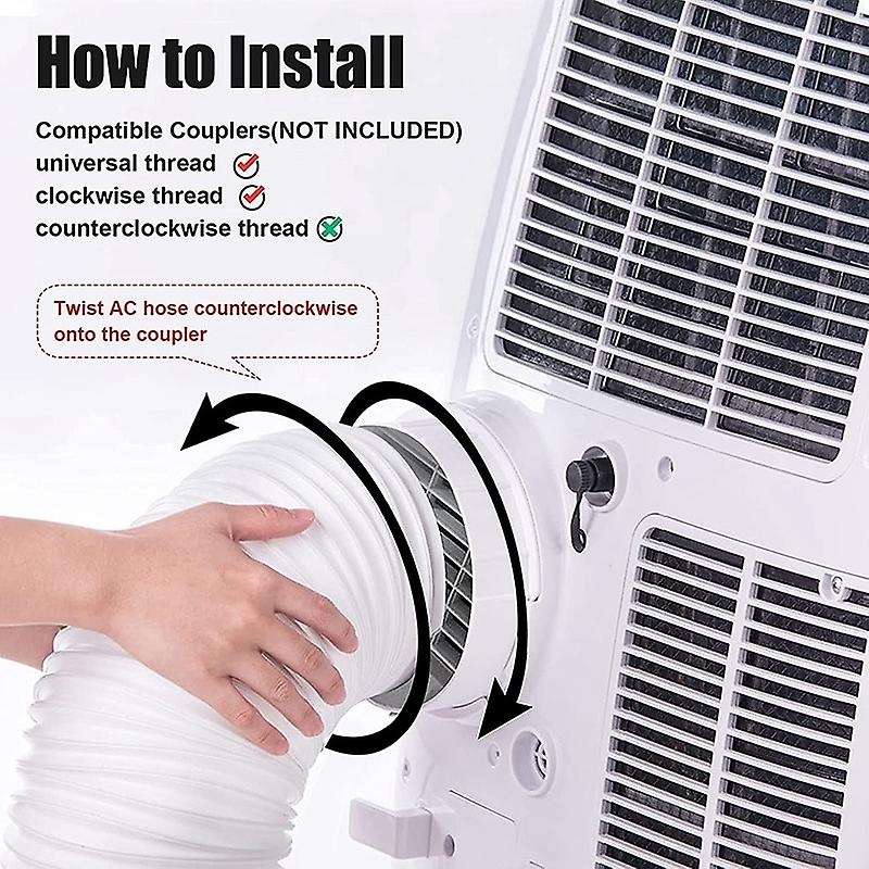 Portable Air Conditioner Hose 5.9 Inch Counterclockwise Thread