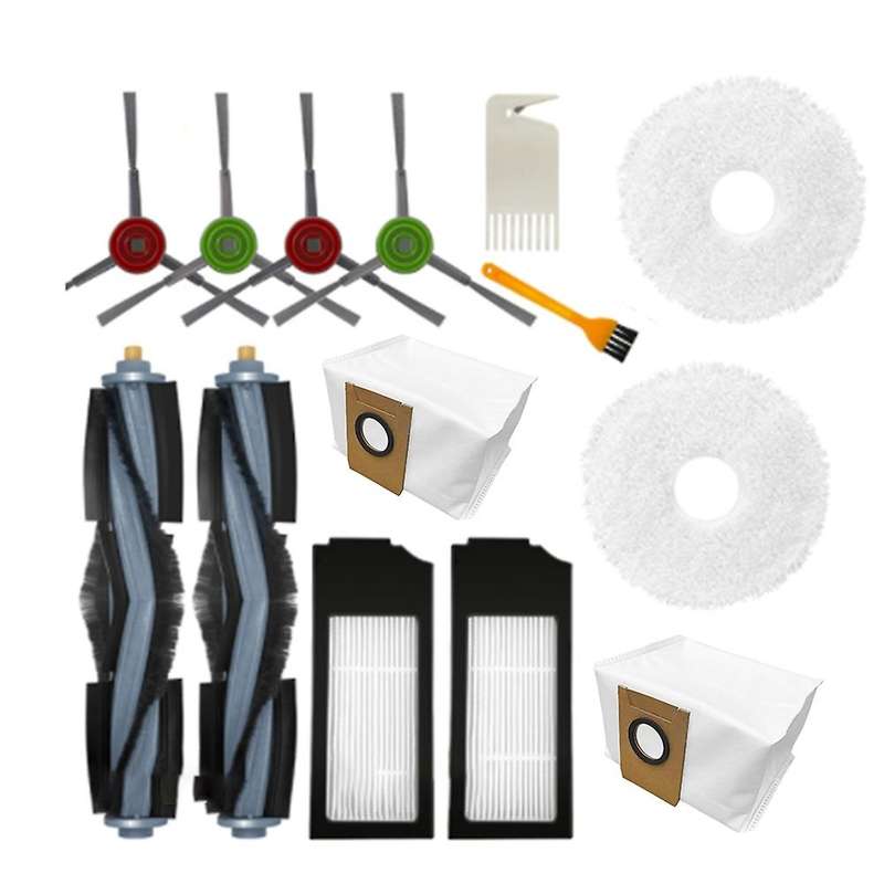 Hepa Filter Main / Side Brush Mop Pad Dust Bag Spare Parts