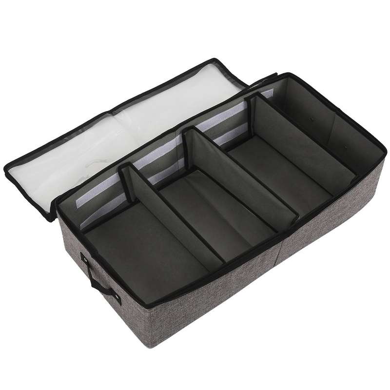Under Bed Storage Bag, Underbed Clothes Storage Organizer, Gray