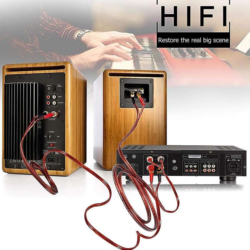Hifi Ofc Speaker Cable with Banana Plug to Pin Plug, 4mm