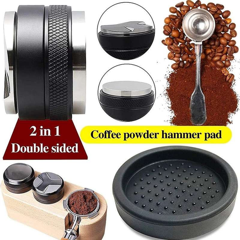 51mm Coffee Distributor & Tamper,51mm for Delonghi Dedica with Mat