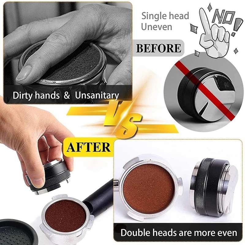 51mm Coffee Distributor & Tamper,51mm for Delonghi Dedica with Mat