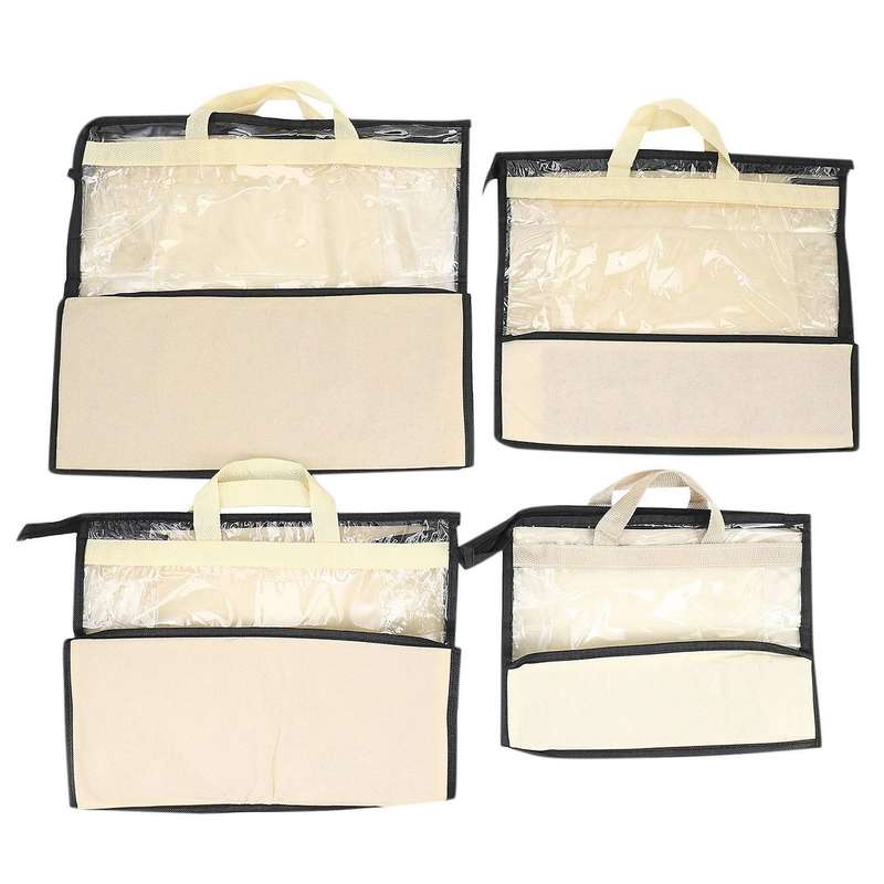 Clear Cover Craft Storage Bag with Zipper for Dust Moisture Proof