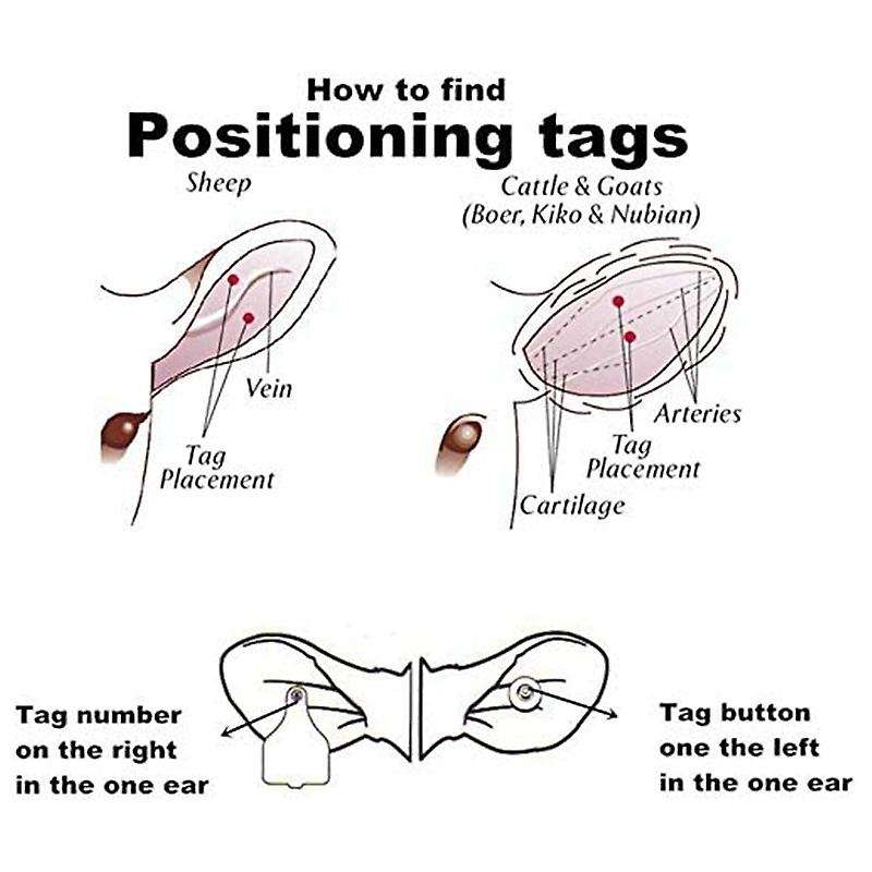 Ear Tag Pliers Ear Tag Sheep Marker Applicator 001-100 Tags-yellow