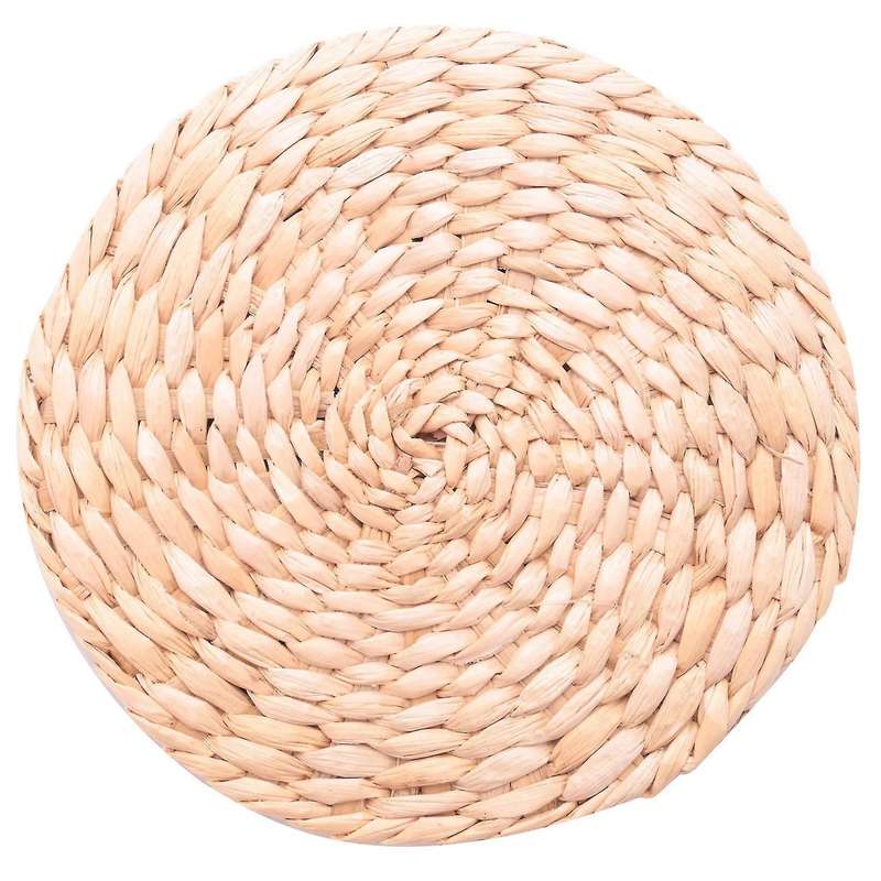 4 Pcs Natural Weave Placemats Round Braided Rattan Tablemats 7.9 In