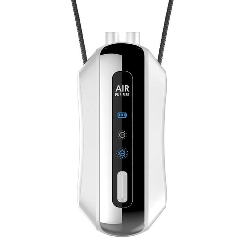 Wearable Portable 700mah Hanging Neck Air Purifier White (lanyard)
