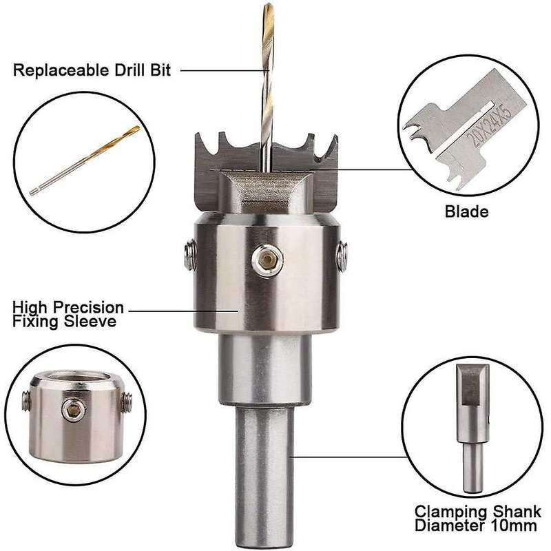 30 Pcs Ring Drill Bit Set, 16-21mm Blades Ring Maker Bead Drill Bit