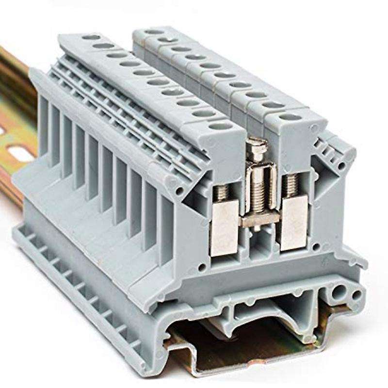 Uk2.5n-gr Din Rail Terminal Block, Screw Clamp, Pack Of 100