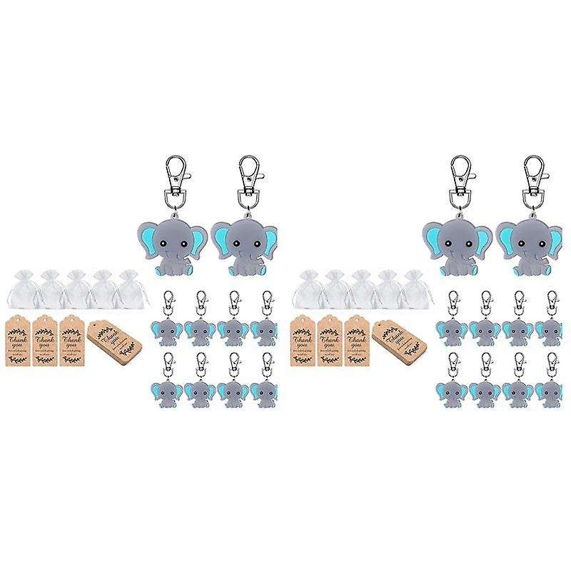 20 Pcs Baby Shower Return Favors for Guests Organza Bags Kraft Tags