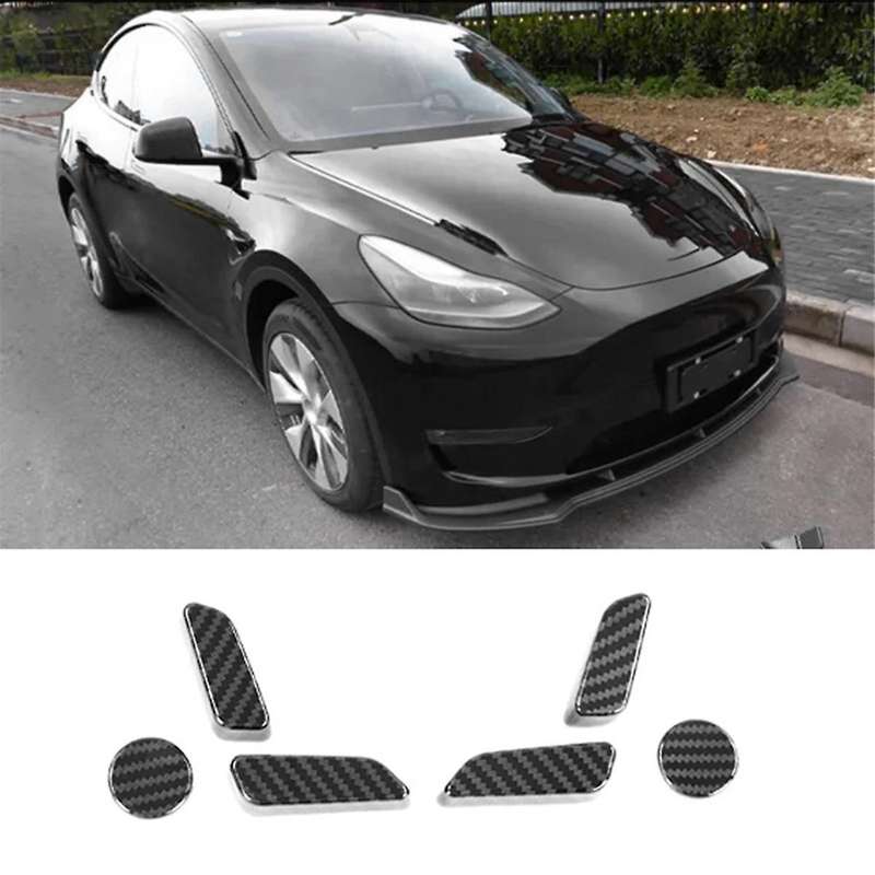 Automobile Electric Seat Adjustment Button Decorative Stickers Kits for Model Y Interior Modificatio