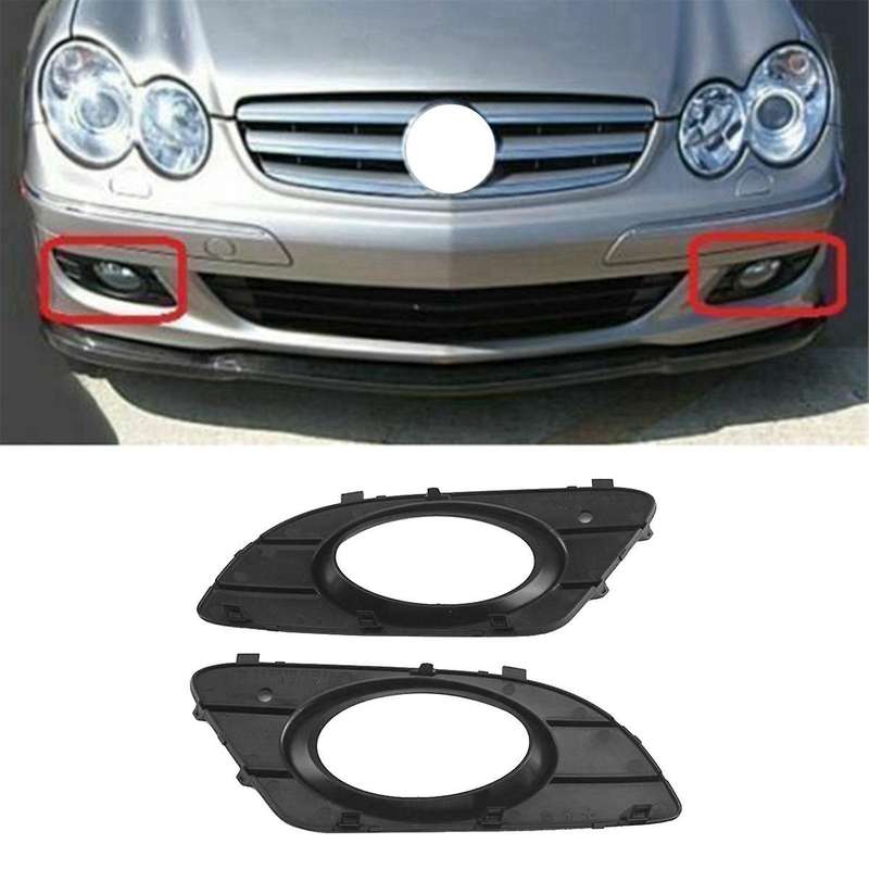 Automobile Front Bumper Fog Lamp Frame Grille Fog Lamp Cover for - CLK-Class W209 2098850323 209885