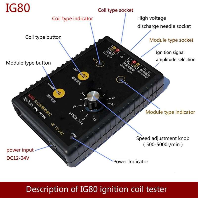 Automobile Ignition Coil Tester Car Gas Oil Petrol Vehicle Natural Gas 24v Gasoline 12v Coil Ignitio