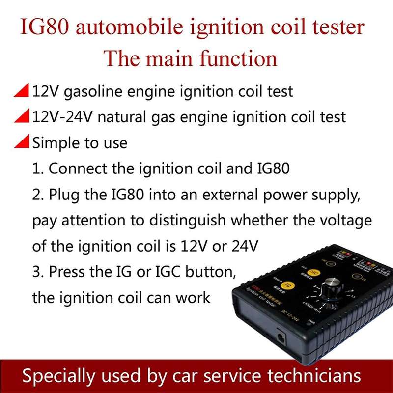 Automobile Ignition Coil Tester Car Gas Oil Petrol Vehicle Natural Gas 24v Gasoline 12v Coil Ignitio