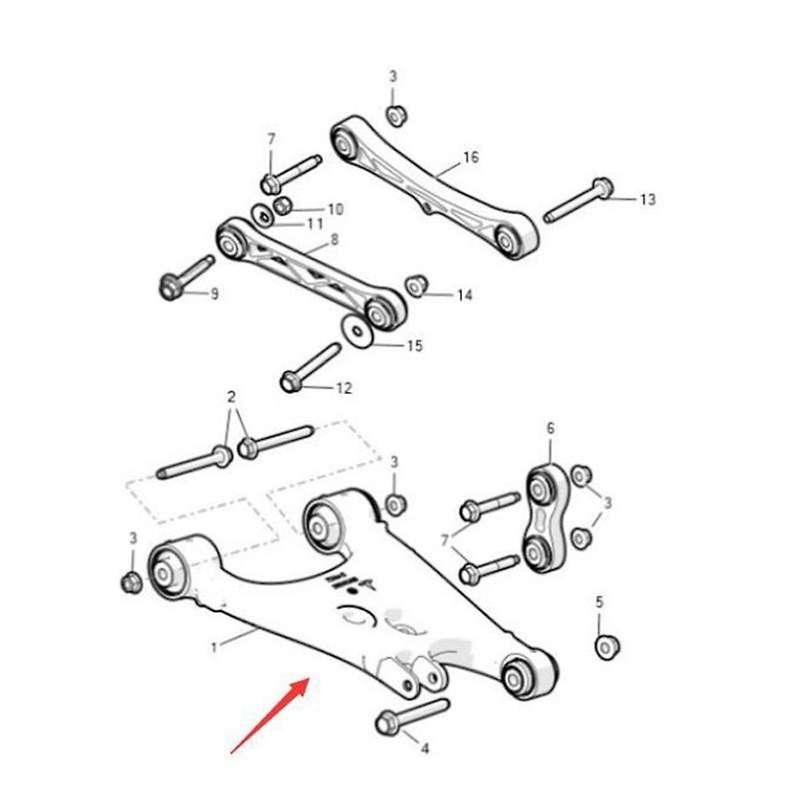 Automobile Lower Left Control Arm Rear Lower Suspension for Model S Model X 6006774-00-b 600677400b