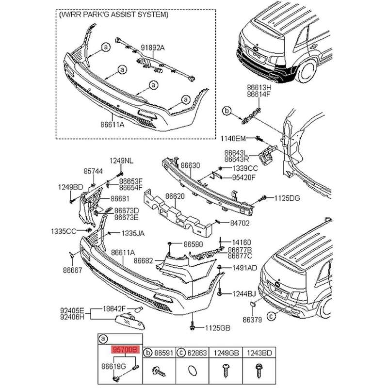Automobile Parking Sensor Reversing Radar for 2009-2013 957002p100 95700-2p100