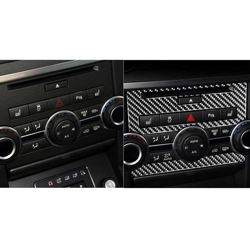 Automotive Carbon Fiber Decals Sticker Central Control CD Panel Decorative Sticker for 4 2010-2016