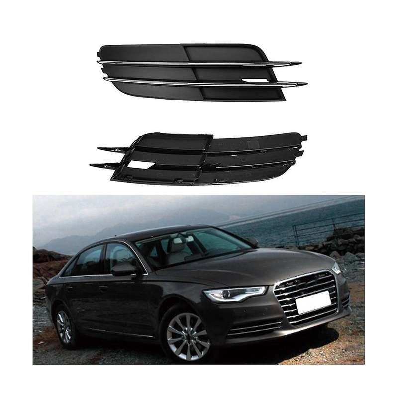 Automotive Chrome Fog Lamp Frame Front Bar Grille Fog Lamp Cover for A6l C7 4g0807681 4g0807682