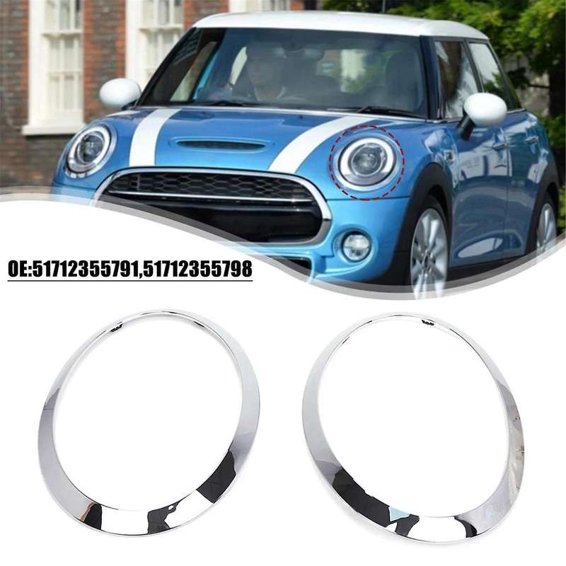 Automotive Headlight Trim Ring Fog Lamp Ring for R56 R55 R57 R58 R59 Jcw 07-15 51712355791 517123557