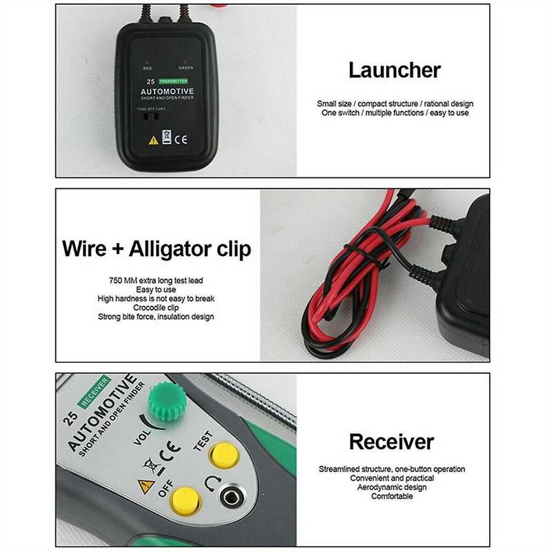 Automotive Short Open Circuit Finder Tester Car Trucks Cable Tracker Car Circuit Scanner Open Short
