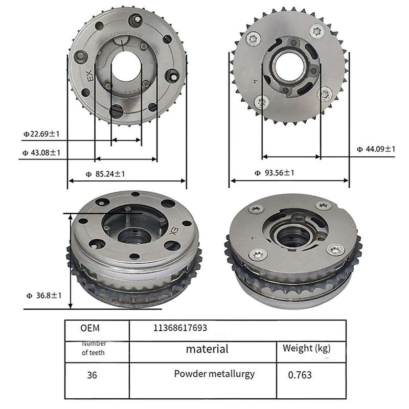 Automotive Timing Gear Phase Adjuster Camshaft Sprocket 11368617693 for F31 F34 F33 F32 F20 F46 X1 X