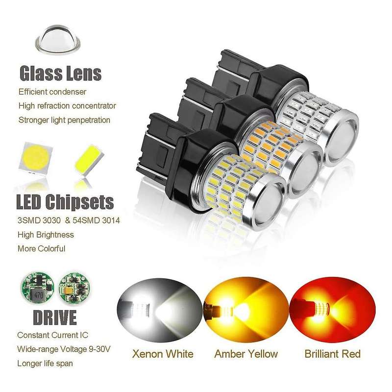 Automotive Universal Super Bright Low Power Turn Signal Lights, Brake Lights, Tail Lights, Side Mark