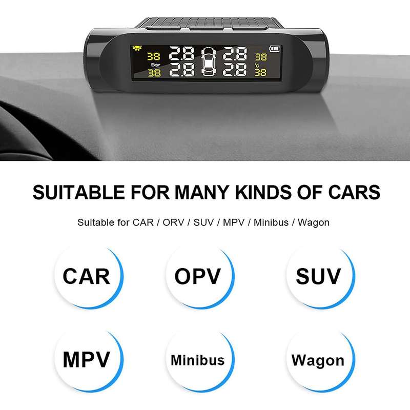 Automotive Wireless Tire Pressure Monitoring System Tpms External Car Precision Tire Pressure Temper