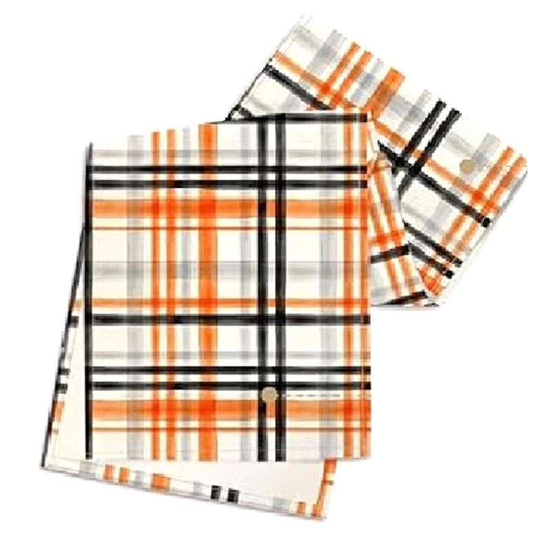 Autumn Lineplaid Printed Table Flag Linen Durable Table Cloth Party Setting Ceremonial Table Towel D