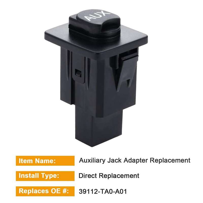 Auxiliary Input Jack Accord Aux Port Replacement 39112-TA0-A01 for Accord Sedan Pilot