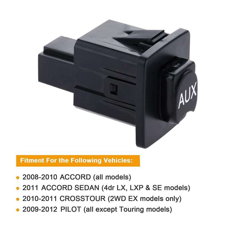 Auxiliary Input Jack Accord Aux Port Replacement 39112-TA0-A01 for Accord Sedan Pilot