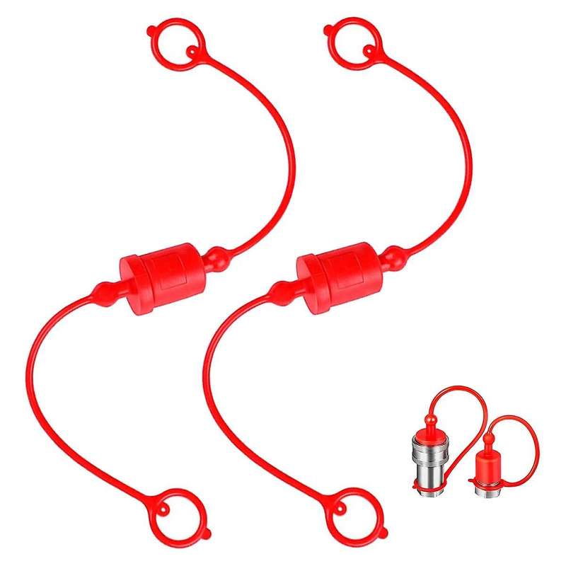 -B 1/4 Hydraulic Quick Coupler Male Dust Cap and Female Plug Cover, Fits Hydraulic Quick Disconnect