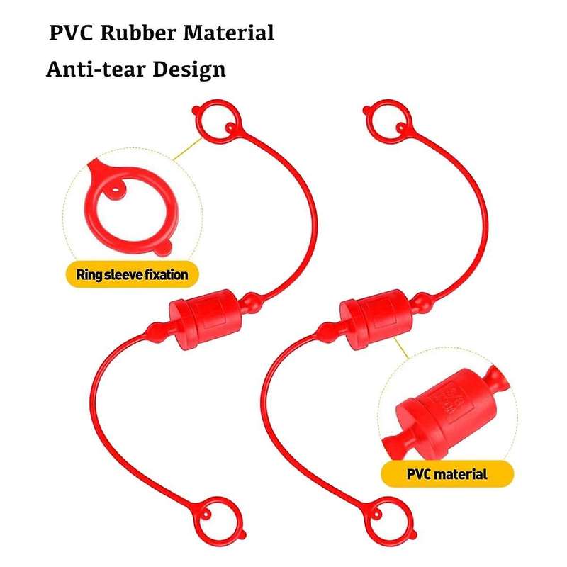 -B 1/4 Hydraulic Quick Coupler Male Dust Cap and Female Plug Cover, Fits Hydraulic Quick Disconnect