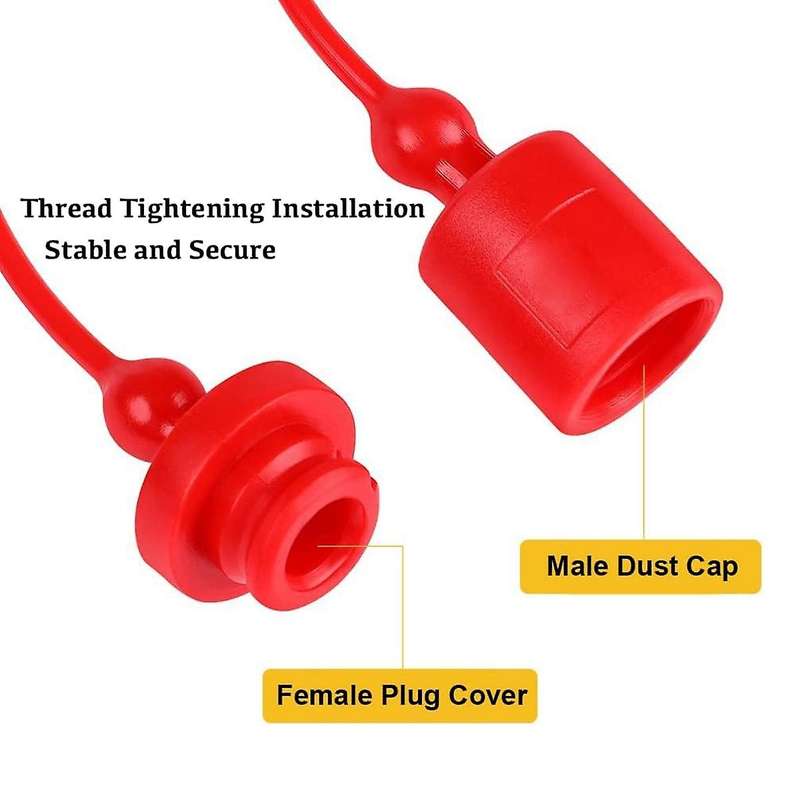 -b 3/4 Hydraulic Quick Coupler Male Dust Cap and Female Plug Cover, Fits Hydraulic Quick Disconnects
