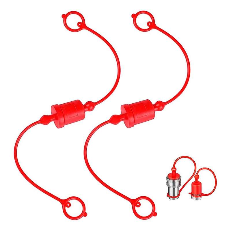 -b 3/4 Hydraulic Quick Coupler Male Dust Cap and Female Plug Cover, Fits Hydraulic Quick Disconnects