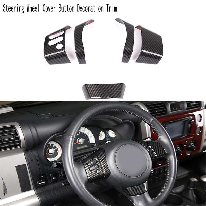 B- Steering Wheel Cover Button Decoration Stickers Trim for 2007-2021