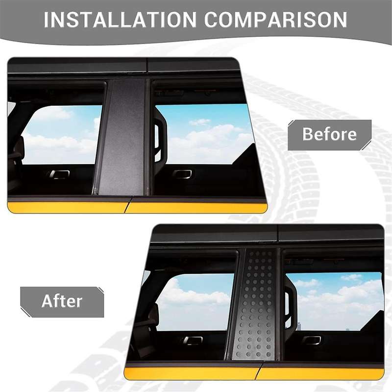 B Pillar Decals Window Center Pillar Panel Cover for 2021-2023 B Pillar Trim Cover Accessories Alumi