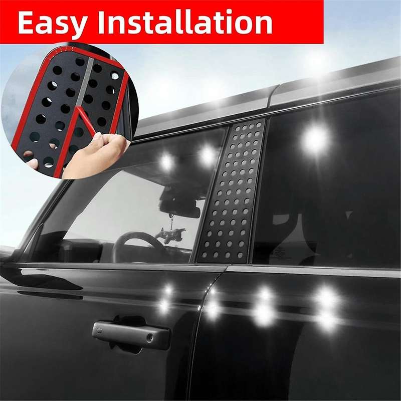 B Pillar Decals Window Center Pillar Panel Cover for 2021-2023 B Pillar Trim Cover Accessories Alumi