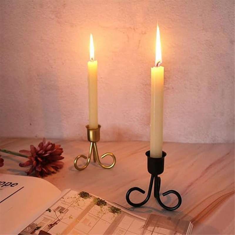 B+G Classic Taper Candle Holder, Candle Stand, Iron Candle Stand, Candlestick Holder for Party Weddi