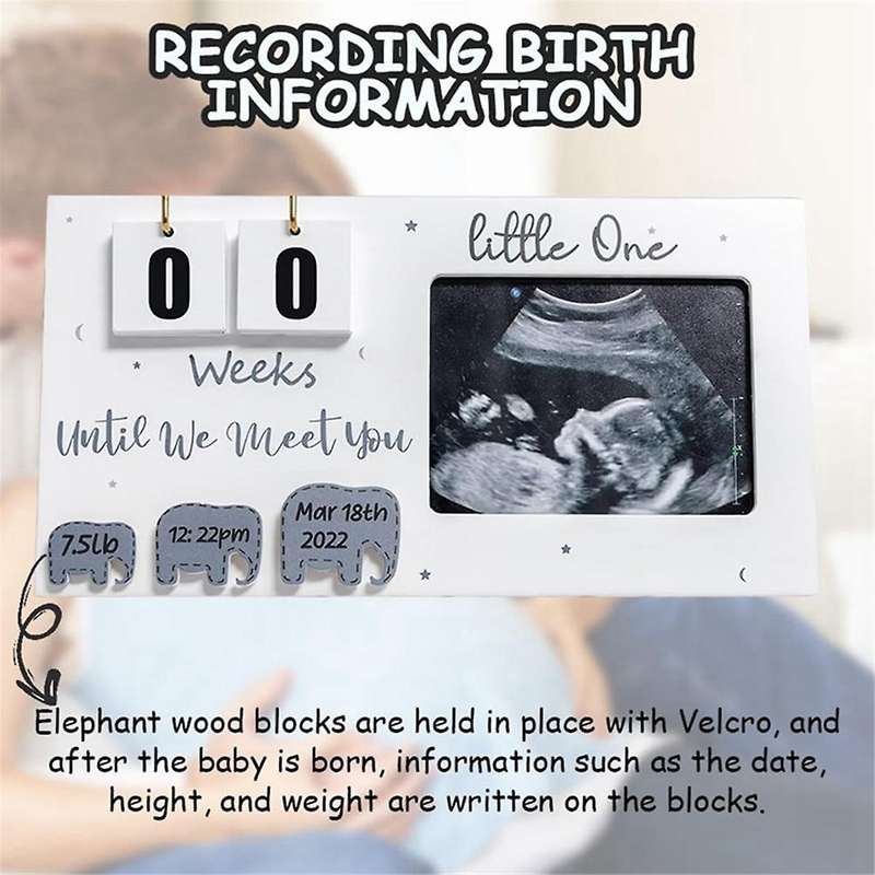 Baby First Scan Photo Frames Pregnancy Announcement Gifts,baby Sonogram Picture Frame Countdown Week