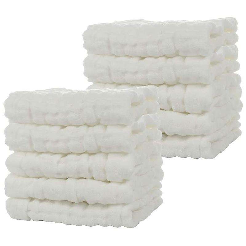 Baby Muslin Bath Towels, 10 Pack Of Reusable Soft Absorbent Cotton Baby Face Towel, for Baby's Deli