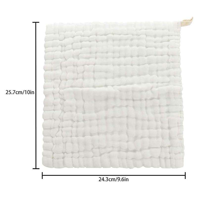 Baby Muslin Bath Towels, 10 Pack Of Reusable Soft Absorbent Cotton Baby Face Towel, for Baby's Deli