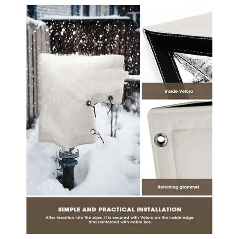 Backflow Preventer Cover Insulated Pouch, Backflow Winter Cover Bag, Pressure Vacuum Breaker Cover B
