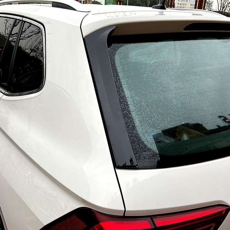 Back Window Rear Spoiler Side Wing Splitter Trim for MK2 2017 2018 Gloss Black 2Pcs