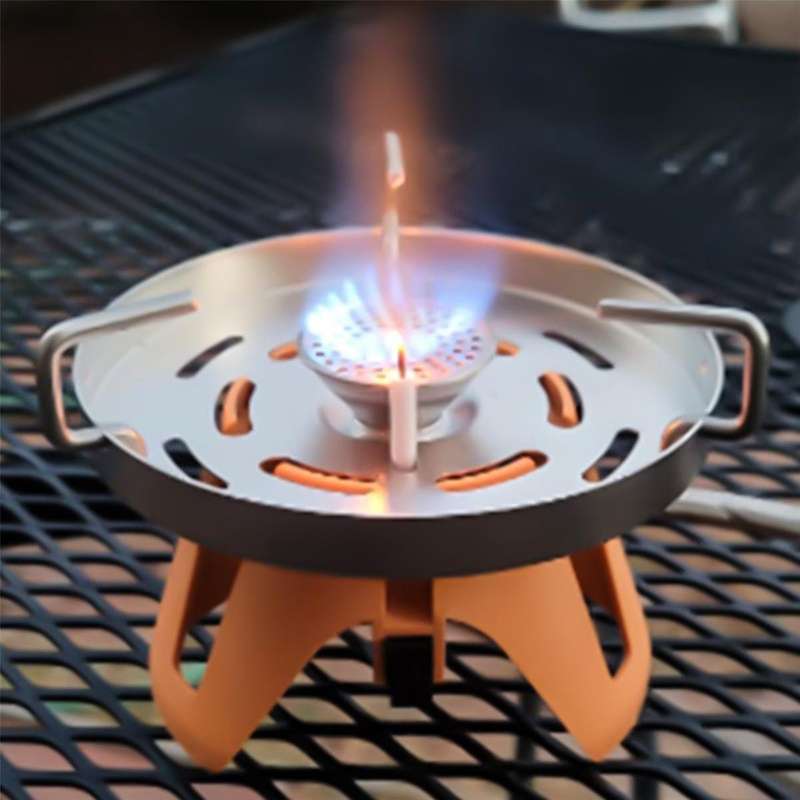 Backpacking Stove Camping Hiking Trekking Travel Canister Stoves, Mini on Canister Burner, Flame Con