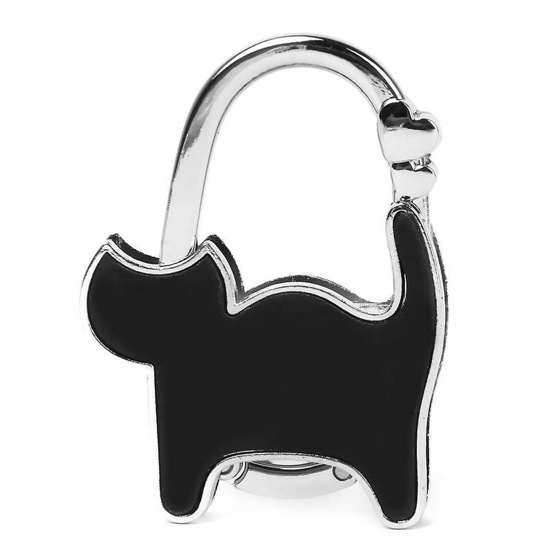 Bag Holder Foldable Handbag Hook Shaped (silver Point and White)