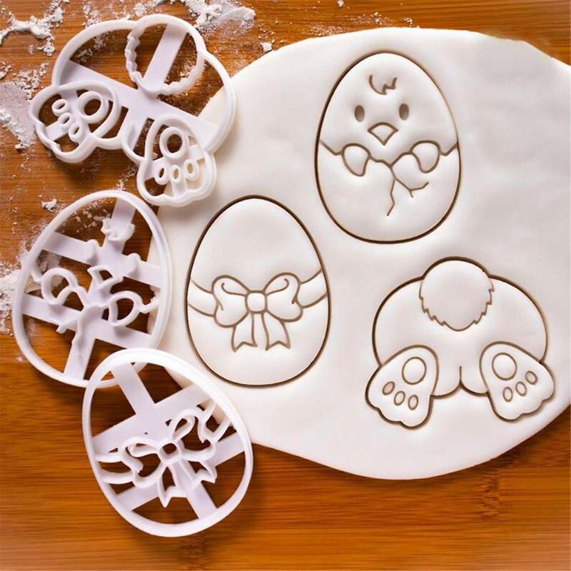 Baking Mold Cookie Mold Cartoon Plastic for Easter Kitchen Bakeware Cookie Tools Baking Accessories